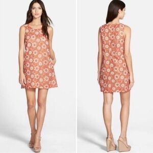 Rachel Antonoff Mod Floral Sleeveless Dress - Orange